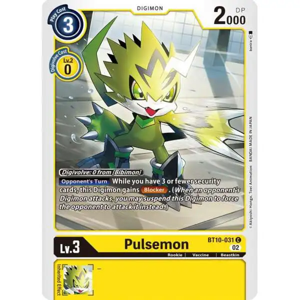 Digimon Xros Encounter Common Pulsemon BT10-031