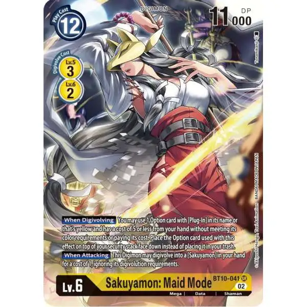 Digimon Xros Encounter Super Rare Sakuyamon: Maid Mode BT10-041 [Alternate Art]