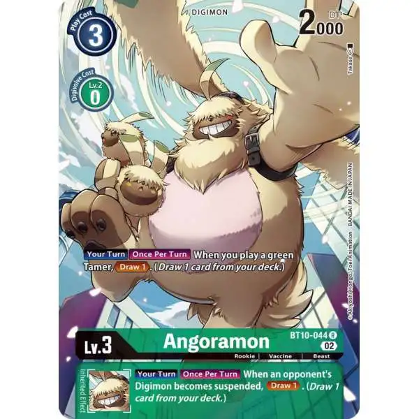 Digimon Xros Encounter Rare Angoramon BT10-044 [Alternate Art]