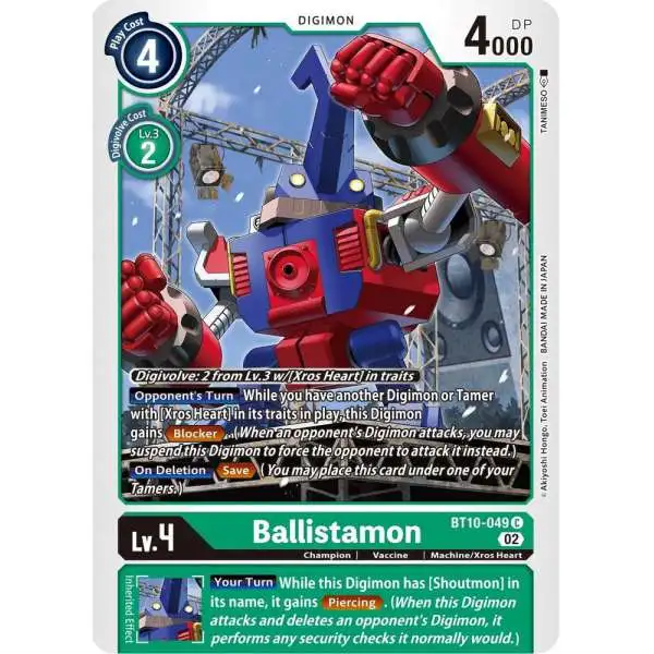 Digimon Xros Encounter Common Ballistamon BT10-049