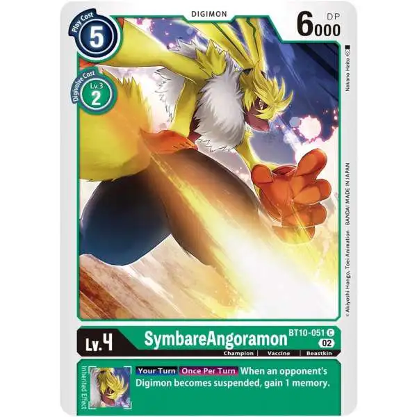 Digimon Xros Encounter Common SymbareAngoramon BT10-051