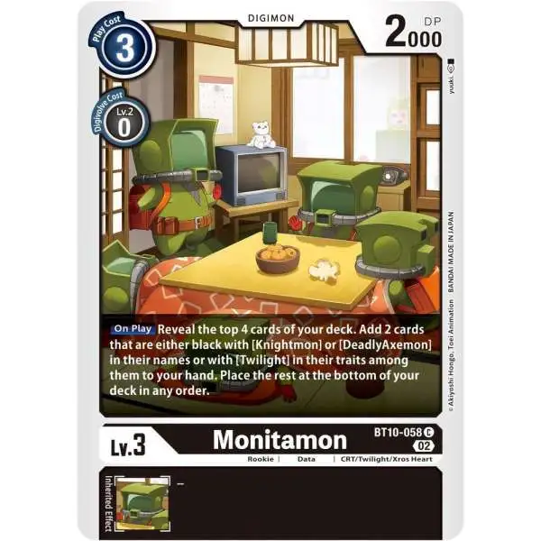 Digimon Xros Encounter Common Monitamon BT10-058