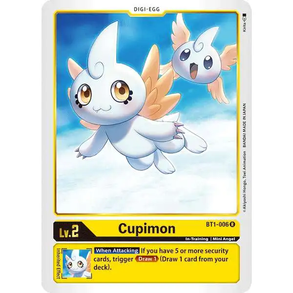 Digimon Trading Card Game Release Special Booster Rare Cupimon BT1-006