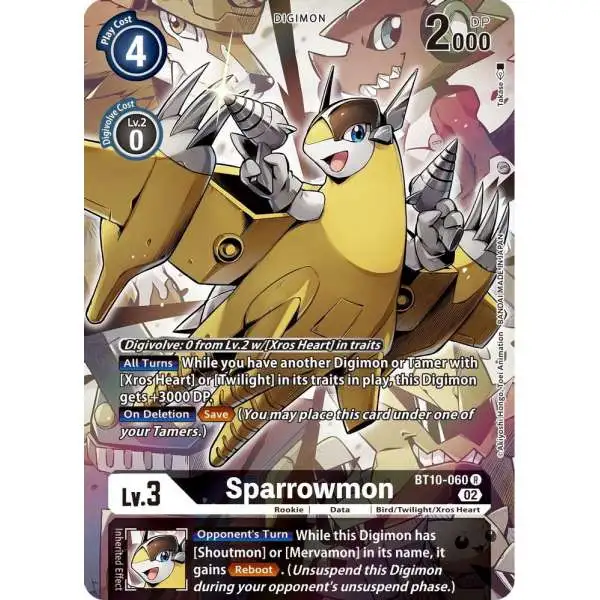 Digimon Xros Encounter Rare Sparrowmon BT10-060 [Alternate Art]