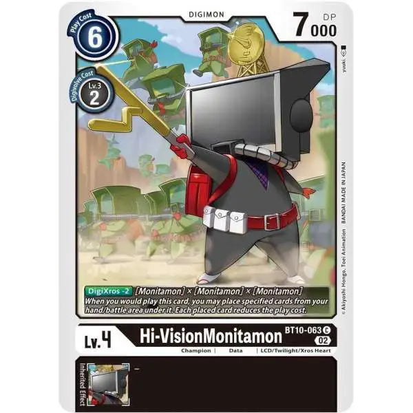 Digimon Xros Encounter Common Hi-VisionMonitamon BT10-063