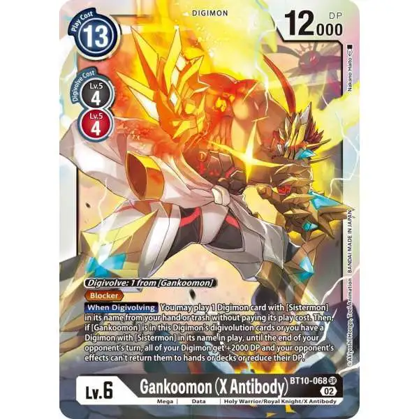 Digimon Xros Encounter Super Rare Gankoomon (X Antibody) BT10-068