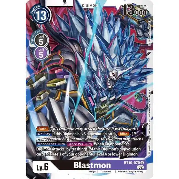 Digimon Xros Encounter Uncommon Blastmon BT10-070