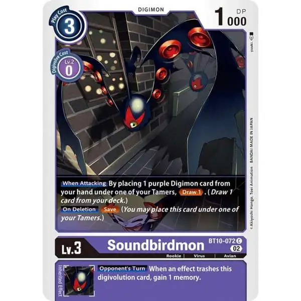 Digimon Xros Encounter Common Soundbirdmon BT10-072
