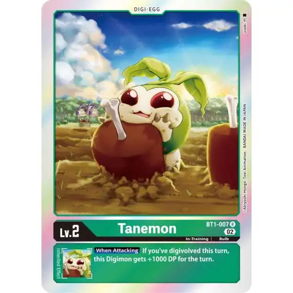 Digimon Trading Card Game Resurgence Booster Rare Tanemon BT1-007 [Reprint]