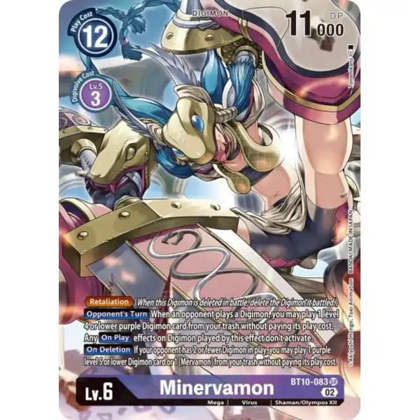Digimon Xros Encounter Super Rare Minervamon BT10-083 [Alternate Art]