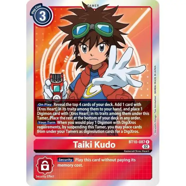 Digimon Xros Encounter Rare Taiki Kudo BT10-087