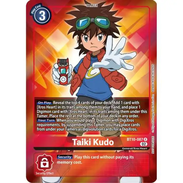 Digimon Xros Encounter Rare Taiki Kudo BT10-087 [Box Topper]