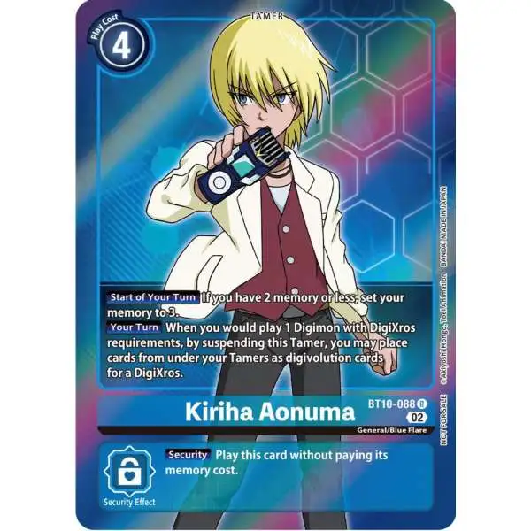 Digimon Xros Encounter Rare Kiriha Aonuma BT10-088 [Box Topper]