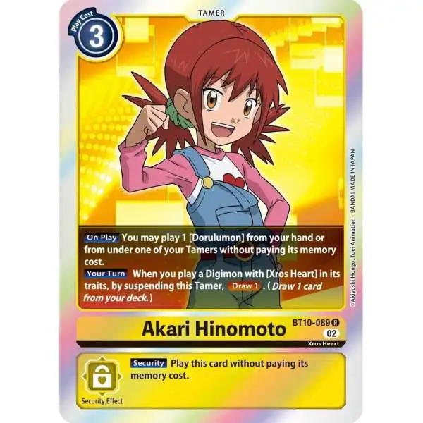 Digimon Xros Encounter Rare Akari Hinomoto BT10-089