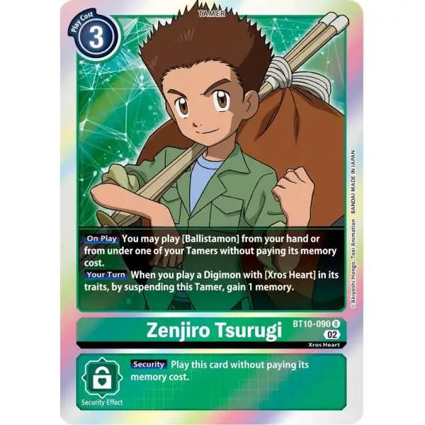 Digimon Xros Encounter Rare Zenjiro Tsurugi BT10-090