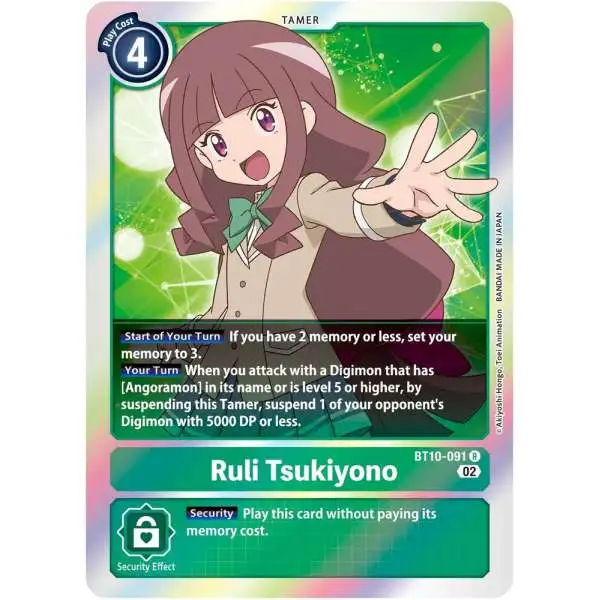 Digimon Xros Encounter Rare Ruli Tsukiyono BT10-091 [Ruli Tsukiyono Double Pack Alt Art]