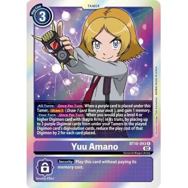 Digimon Xros Encounter Rare Yuu Amano BT10-093