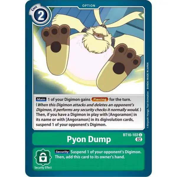Digimon Xros Encounter Common Pyon Dump BT10-102