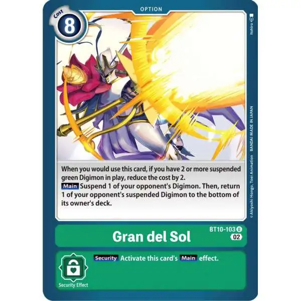 Digimon Xros Encounter Uncommon Gran del Sol BT10-103