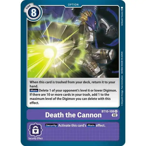 Digimon Xros Encounter Uncommon Death the Cannon BT10-108