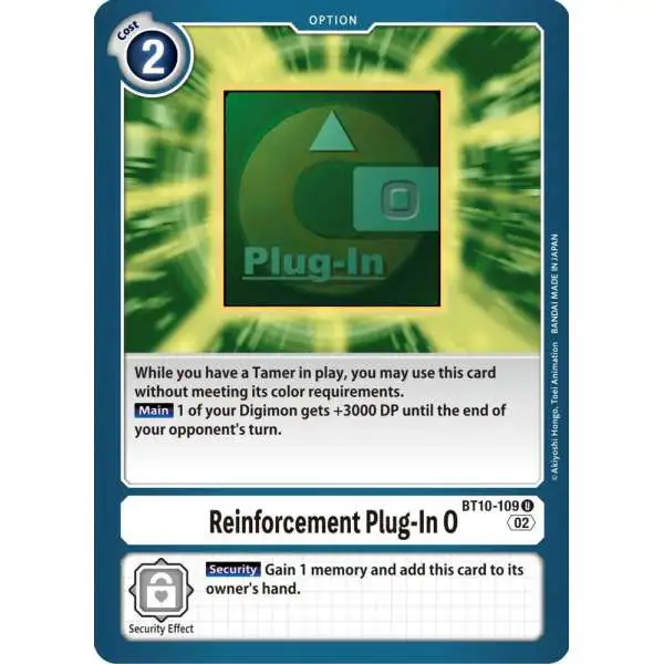 Digimon Xros Encounter Uncommon Reinforcement Plug-In 0 BT10-109