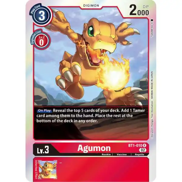 Digimon Trading Card Game Resurgence Booster Rare Agumon BT1-010 [Reprint]