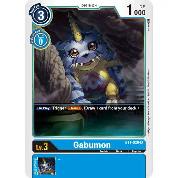 Digimon Trading Card Game Release Special Booster Rare Gabumon BT1-029