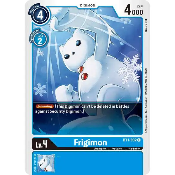 Digimon Trading Card Game Release Special Booster Common Frigimon BT1-032