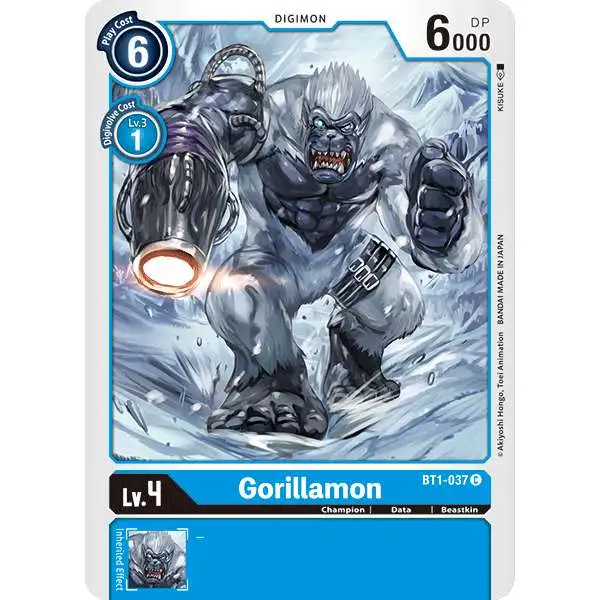 Digimon Trading Card Game Release Special Booster Common Gorillamon BT1-037