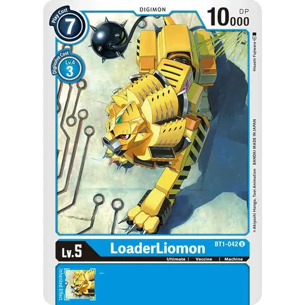 Digimon Trading Card Game Release Special Booster Uncommon LoaderLiomon BT1-042