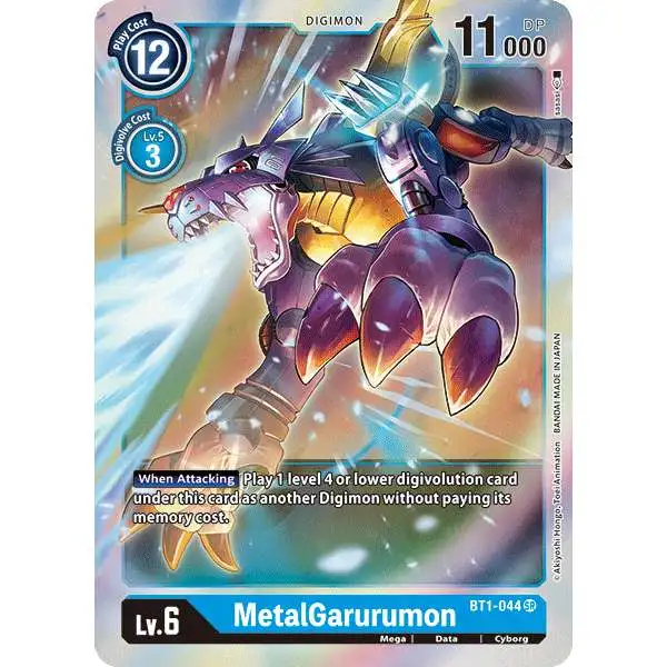 Digimon Trading Card Game Release Special Booster Super Rare MetalGarurumon BT1-044
