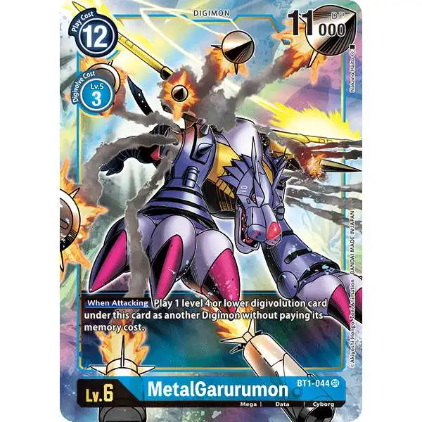 Digimon Trading Card Game Release Special Booster Super Rare MetalGarurumon BT1-044 [Alternative Art]