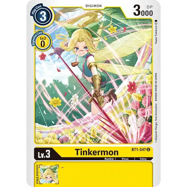 Digimon Trading Card Game Release Special Booster Uncommon Tinkermon BT1-047