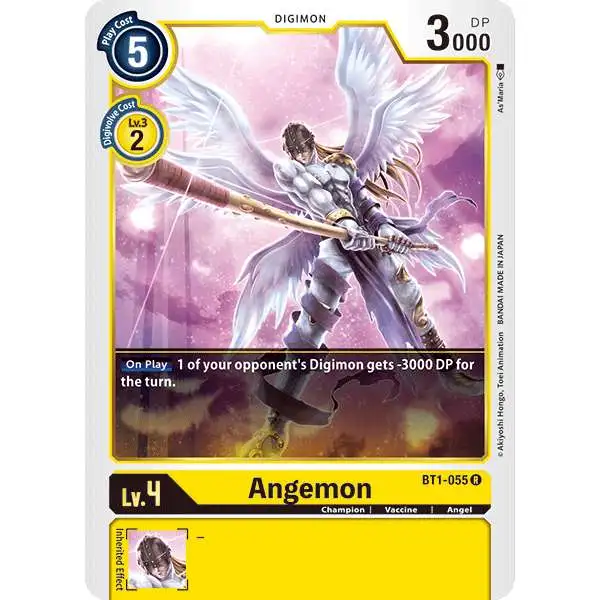 Digimon Trading Card Game Release Special Booster Rare Angemon BT1-055