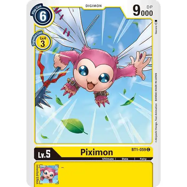 Digimon Trading Card Game Release Special Booster Common Piximon BT1-059