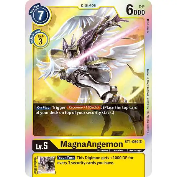 Digimon Trading Card Game Release Special Booster Super Rare MagnaAngemon BT1-060