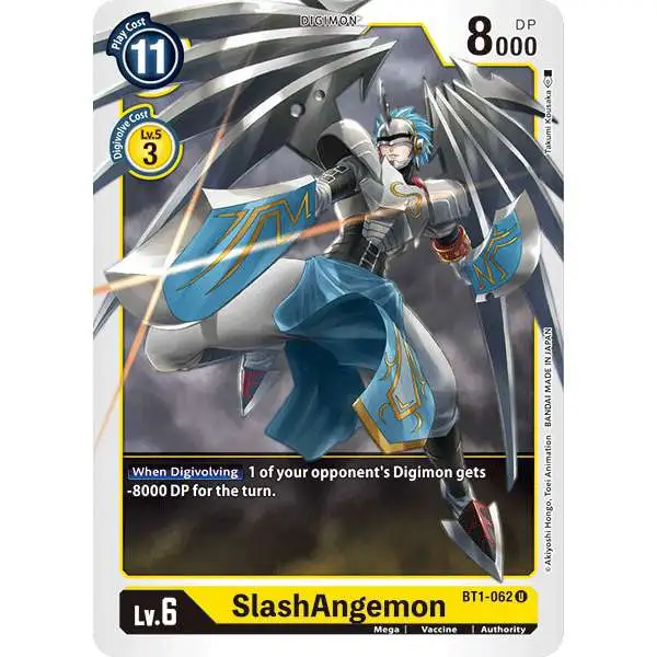 Digimon Trading Card Game Release Special Booster Uncommon SlashAngemon BT1-062