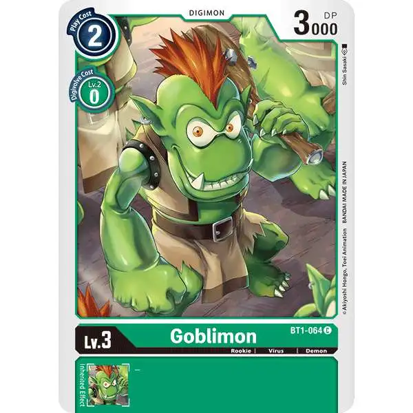 Digimon Trading Card Game Release Special Booster Common Goblimon BT1-064