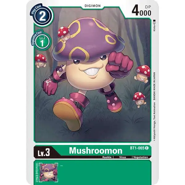 Digimon Trading Card Game Release Special Booster Common Mushroomon BT1-065