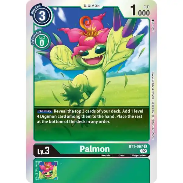 Digimon Trading Card Game Resurgence Booster Uncommon Palmon BT1-067 [Reprint]