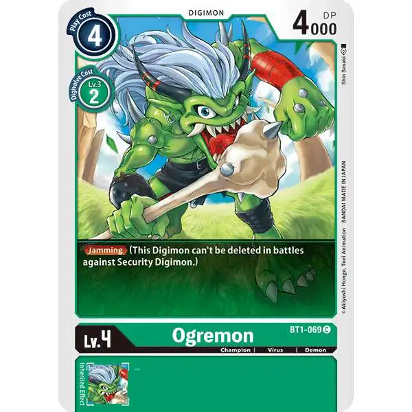 Digimon Trading Card Game Release Special Booster Common Ogremon BT1-069