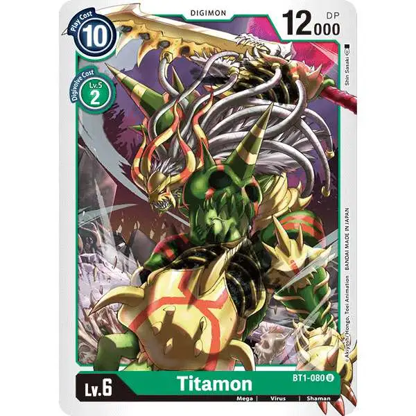 Digimon Trading Card Game Release Special Booster Uncommon Titamon BT1-080