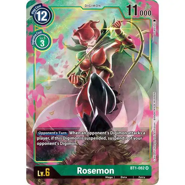 Digimon Trading Card Game Release Special Booster Super Rare Rosemon BT1-082 [Alternative Art]