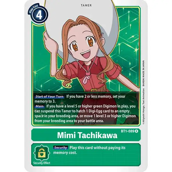 Digimon Trading Card Game Release Special Booster Rare Mimi Tachikawa BT1-089