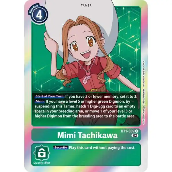 Digimon Trading Card Game Resurgence Booster Rare Mimi Tachikawa BT1-089 [Reprint]