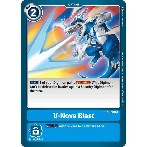 Digimon Trading Card Game Release Special Booster Common V-Nova Blast BT1-098