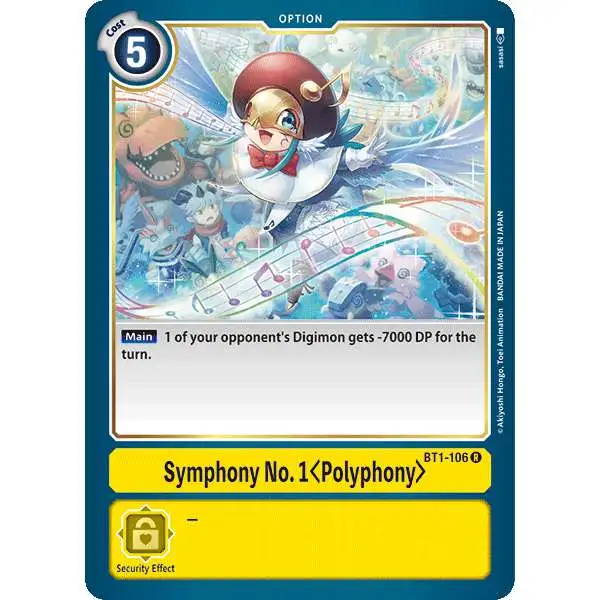 Digimon Trading Card Game Release Special Booster Rare Symphony No 1 Polyphony BT1-106