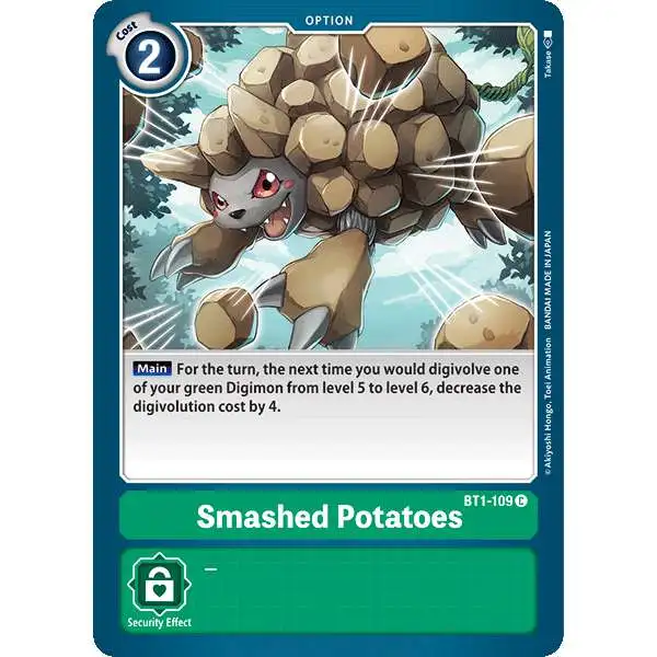 Digimon Trading Card Game Release Special Booster Common Smashed Potatoes BT1-109