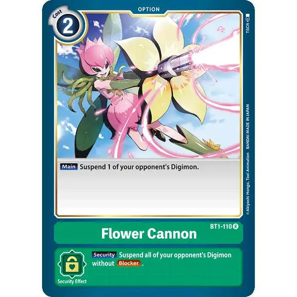Digimon Trading Card Game Release Special Booster Rare Flower Cannon BT1-110