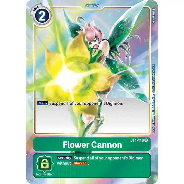 Digimon Trading Card Game Release Special Booster Rare Flower Cannon BT1-110 [Alternative Art]